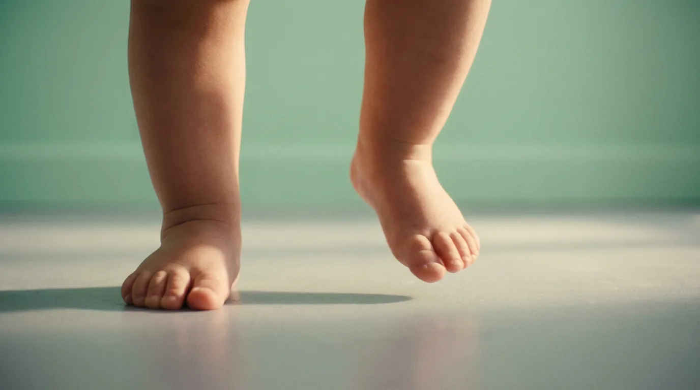 First Steps: The Walking Milestone Baby feet taking first steps, walking milestone development